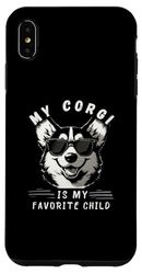 Custodia per iPhone XS Max My Corgi Is My Favorite Child Divertente Mamma Papà Cane Famiglia