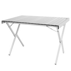 AKTIVE Mesa Plegable Camping, 108 x 71 x 72 cm, Topes Antideslizantes, Tablero y Estructura Aluminio, Soporta 30 kg, Plegado Compacto, Bolsa Transporte asa Hombro, Mesas Plegables (63050)