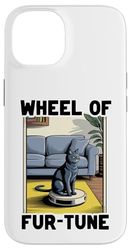 Wheel Of Fur-Tune Robot Vacuum Cleaner Funny Cat Case for iPhone 14