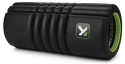 TriggerPoint GRID Travel 1.0 Foam Roller, 25cm - Rullo schiuma portatile con zone Distrodensity®, nucleo cavo, design per recupero e mobilità in movimento, Nero/Lime.