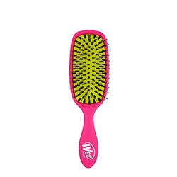 Wet Brush Shine Enhancer Brush with Soft Intelliflex and Natural Boar Bristles to Help Distribute Hairs Natural Oils without Breaking Hair, Pink