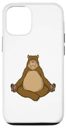 Carcasa para iPhone 15 Oso de meditación de yoga