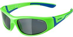 ALPINA Unisex - Bambini, FLEXXY KIDS Occhiali da sole, neon-green-blue, One Size