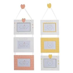 Dekodonia S3006596 Cadre photo en bois et verre, Multicolore
