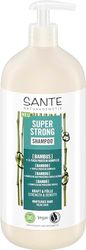 SANTE Naturkosmetik Super Strong Shampoo estratto di bambù biologico + complesso proteico a 3 strati, shampoo vegano con ingredienti naturali, rafforza i capelli deboli, con erogatore di pompa, 950 ml