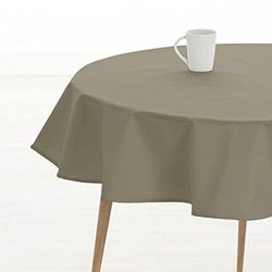 BELUM | Round Tablecloth Diameter 100 Resinated Stain Resistant Plain 157, Cotton Fabric Tablecloth