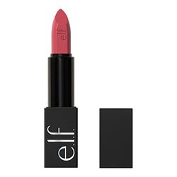 e.l.f. O Face Satin Lipstick, Richly Pigmented, Nourishing & Long-Lasting Creamy Lipstick, Infused With Jojoba, Vegan & Cruelty-Free, Pleased