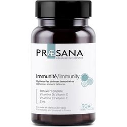 PRAESANA - Immunité - Optimise les Défenses Immunitaires - Complément Alimentaire - 3 Gélules/jour - Programme 30 jours - Fabrication & Formulation Française