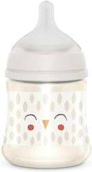 Suavinex, 150 ml fles met fysiologische speen SX Pro van siliconen, met anti-koliek ventiel, langzame stroom (S), voor baby's vanaf 0 maanden, Bonhomia, beige