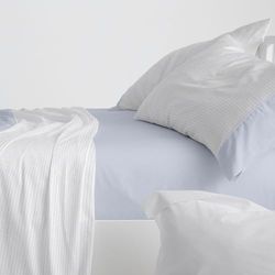 Burrito Blanco | Lakan i bomullsflanell | säng på 150 cm (+tillgängliga åtgärder) | Design 573 | Färg blå (150 x 190/200 cm)