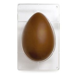 Decora 0050064 - Molde con 1 cavidad para huevo de 1 Kg, de policarbonato transparente, 220 x 320 mm