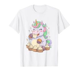 Un unicorno che si gode una cucina con bacchette per ravioli Maglietta