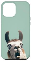 Coque pour iPhone 15 Pro Max Drôle lama prenant un selfie amoureux des animaux
