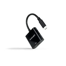 USB-C naar HDMI 4K converter zwart met een lengte van 15 cm, ideaal voor het aansluiten van USB-C-apparaten op displays met HDMI-ingang, om overdracht met hoge resolutie mogelijk te maken.