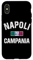 Naples Italy Compania Italian Flag Distressed Print Case for iPhone X/XS