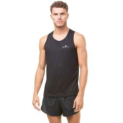 Ronhill, Pantaloncini Core Split Uomo, Nero/Bianco Brillante, XL