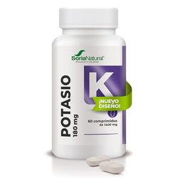 Soria Natural Potasio - MÁXIMA ABSORCIÓN - Ayuda a Regular la Actividad de los Músculos – Favorece al Sistema Nervioso - Liberación Sostenida para mejor asimilación - 60 comprimidos de 1.400 mg.