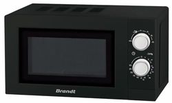 BRANDT - Microonde Solo Meccanica 20L - 800W - 6 livelli di potenza di cottura - Timer 35 minuti - Cavità enamelite - Nero