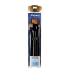 Royal & Langnickel RMAJ-WASH - Set de brochas vidriado/lavado Majestic Premium (4 piezas)