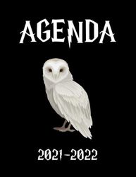 AGENDA 2021-2022: Agenda Hedwige - Planner 2021 2022 Français - Organisateur Journalier Semainier Mensuel - Ecole - Etudes - Bureau - Famille - De Août 2021 à Août 2022