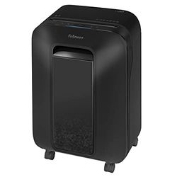 Fellowes distruggi documenti a microframmento LX201, 12 fogli, per casa e piccolo ufficio, uso personale, distruggidocumenti con tecnologia Intellibar, 100% anti inceppamento e Safesense, nero