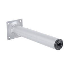 Amig - Pata Redonda de Acero para Muebles - Kit 4X - Fácil Fijación con 4 Tornillos - Resistente y Duradera - Embellecedor Cerradura - Uso Versátil, Plata, 30 x 300 mm, Metal