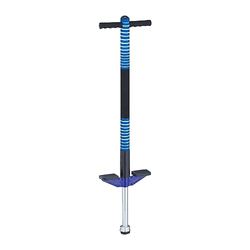 Relaxdays Bâton Sauteur pour Votre Enfant, Charge maximale : 35 kg, rembourré, antidérapant, Acier INOX, extérieur, Bleu