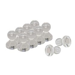 Magneet Expert® Medium Transparant Acryl Pin Magneet - 15 mm dia x 21 mm lang (1 Pack van 10)