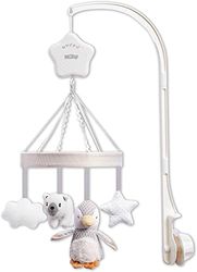 Nuby - Little Penguin muziekmobiel - Muziekmobiel voor baby's - Met zachte pluchen figuurtjes en verschillende slaapliedjes - 0m+