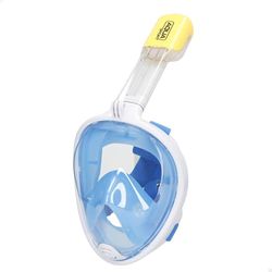AKTIVE Pro AQ duikmasker, verstelbaar, latexvrij, hypoallergeen, spatbescherming, 2 kleuren, blauw, turquoise, willekeurige levering, camerahouder, transportnet