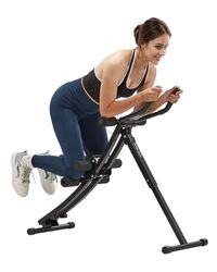 VEVOR Magmuskelträningsmaskin ab-maskin för gym, magtränare 200 kg viktkapacitet, magmuskeltränare styrketräning, vikbar justerbar träningsutrustning svart