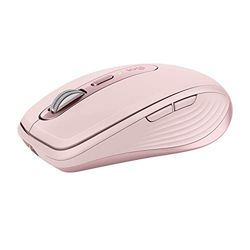 Logitech MX Anywhere 3 Mouse Compatto Performante, Wireless, Scroller Elettromagnetico, Ergonomico, Sensore 4000 DPI, Pulsanti Custom, USB-C, Bluetooth, Mac, iPad, Windows, Linux, Chrome, Rosa