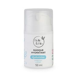 Belle&Bio - Maschera idratante per pelli secche/normali, certificata Cosmos da Ecocert, 50 ml