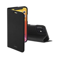 Hama Funda para Apple iPhone 12/12 Pro Slim Pro (Funda con Billetera, 2 Ranuras para Tarjetas, Funda Plegable para iPhone 12/12 Pro con Cierre magnético y función Atril), Color Negro