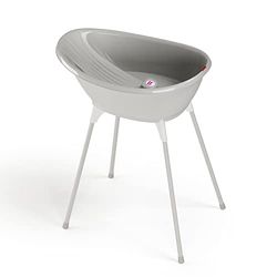 OKBABY Bella set - babybadje met badstandaard voor baby's van 0-12 maanden - grijs