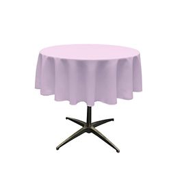 O linho poliéster popeline toalha de mesa redonda, lilás, 58 - Inch,