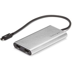 StarTech.com Thunderbolt 3 naar Dual HDMI 2.0 Adapter - 4K 60Hz - Thunderbolt 3 Certificatie - Dual Monitor HDMI Video Converter Adapter - Compatibel Mac & Windows - Dual 4K Display HDMI