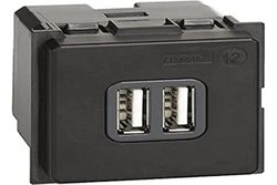 Cargador doble USB Tipo ABticino K4285C2 Living Now2 modulos