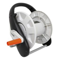 HOME It® Slanghaspel tuinslang 1/2 inch, 50 meter, zwart/oranje/wit, 50 m voor het opbergen van de tuinslang