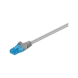 Goobay 55426 CAT 6a Câble de Liaison, U/UTP, Gris, 15m Longueur de Câble