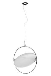 Premier Housewares E27 rosca Edison 40 W 1 Lunar lámpara de techo colgante – 50 cm, cristal/cromado, 150 x 60 x 60 cm, E27 (Edison Screw) 230 volts