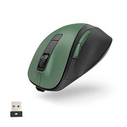 Hama MW-500 Recharge Souris sans Fil - Technologie 2.4Ghz, Rechargeable en USB C, Capteur Blue Wave 1600 dpi, Technologie Smart-Link, Clics Silencieux, Droitier/e - Verte