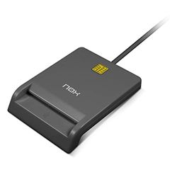 NOX XTREME PRODUCTS Lector Tarjeta Electrónico Citizen -NXLITECARDID- Compatible con Cartão de Cidadão (Portugal) y DNI Electrónico (España). Conexión USB 2.0, Dimensiones 65x85x18mm, Color Negro