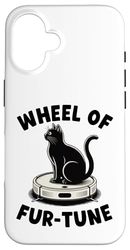 Wheel Of Fur-Tune Cat On Robot Vacuum Cleaner Cat Case for iPhone 16