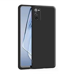 Siliconen hoes voor Samsung Galaxy S20 FE 2020 5G, zwart zacht TPU matte volledige beschermhoes, case, cover, stootvast, krasbestendig, anti-vingerafdruk, robuuste telefoonhoes