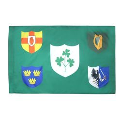 AZ FLAG - Drapeau Irlande Rugby IRFU - 90x60 cm - Drapeau Du Xv Irlandais 100% Polyester Avec Fourreau et Cordelette - Pavillon 50 g
