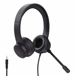 Trust Roha II Cuffie con Microfono Leggere On Ear 3.5mm, Auricolari con Filo 1,80m, Archetto Regolabile, Headphones Cablato per PC Portatile Computer Laptop Mac Ufficio Teams Zoom, Nero