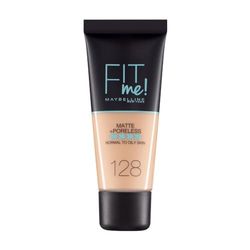 Maybelline New-York - Fond de Teint Fluide Fit Me Matte & Poreless - Peaux normales à grasses - Teinte : 128 Beige Doré - 30 ml