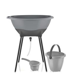Babyjem Ensemble de baignoire pour bébé - Élégante baignoire pour bébé - Gris