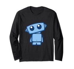 Light Blue Robot Version 2 Long Sleeve T-Shirt